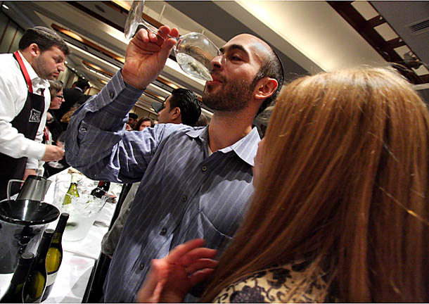 drinking wine